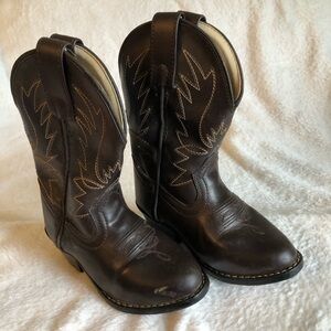 Connie Colt Brown Western Cowboy Boots Youth 7.5